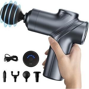 Massage Gun Deep Tissue, Silent Brushless Motor And Portable Massage Gun With 4